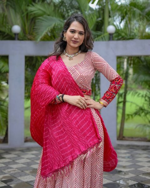 Multi Color Riyon Cotton Digital Printed Navratri Wear Lehenga Choli Navratri Lehnega Choli
