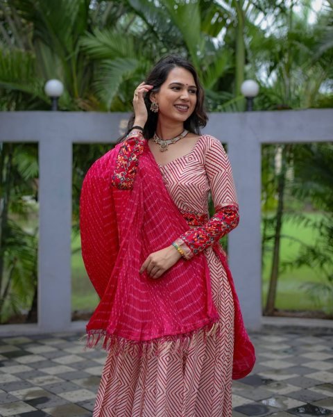 Multi Color Riyon Cotton Digital Printed Navratri Wear Lehenga Choli Navratri Lehnega Choli