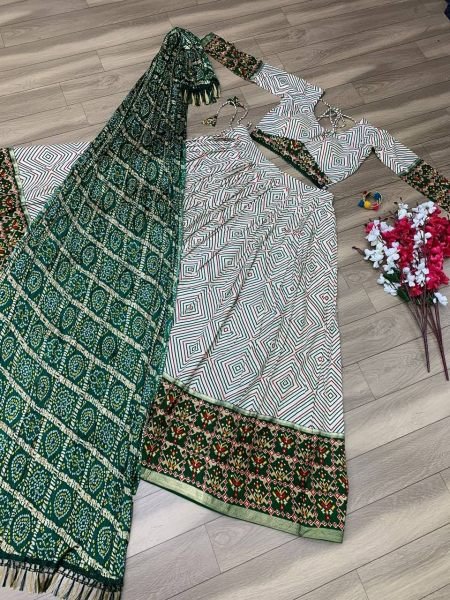 Multi Color Riyon Cotton Digital Printed Navratri Wear Lehenga Choli Navratri Lehnega Choli