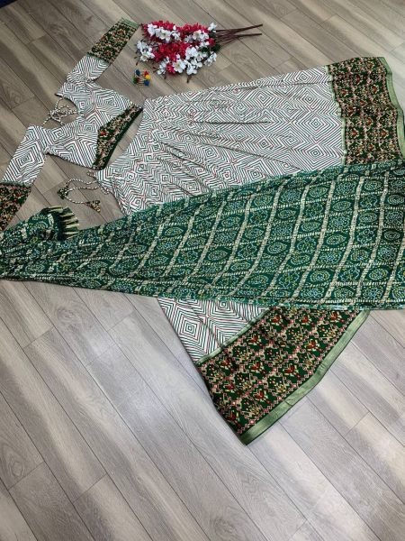 Multi Color Riyon Cotton Digital Printed Navratri Wear Lehenga Choli Navratri Lehnega Choli