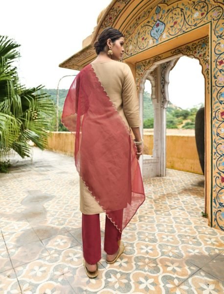 Muslin Cotton Kurti Pant Set Collection With Sequence   Embroidery Work  Ready To Wear Collection