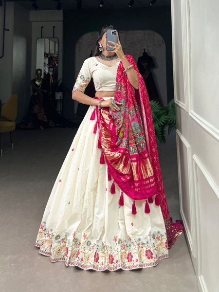 Navratri Garba Traditional Khadi Cotton Chaniya Choli for Women s 