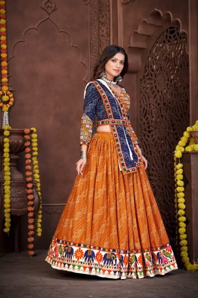 Navratri Special Cotton Silk Lehenga Choli Navratri Lehnega Choli