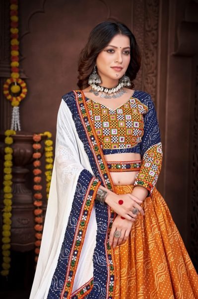Navratri Special Cotton Silk Lehenga Choli Navratri Lehnega Choli