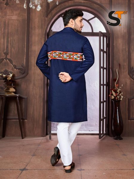 Navratri Special Cotton With Embroidery Mens Kurta Pajama  Kurta Pajama Wholesale