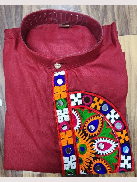 Navratri Special Cotton With Embroidery Mens Kurta Pajama  Kurta Pajama Wholesale