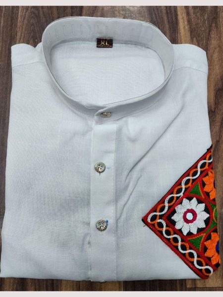 Navratri Special Cotton With Embroidery Mens Kurta Pajama  Kurta Pajama Wholesale