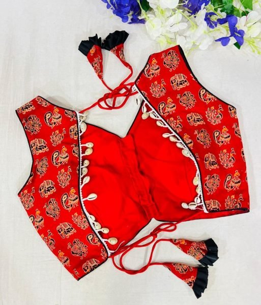 Navratri Special Fancy Cotton Blouse With  Beautiful Latkans  Blouse Collection