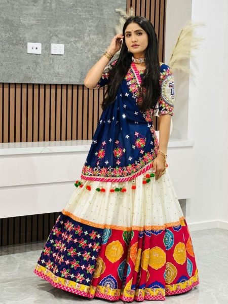 Navratri Special Geeta Rabari Style Muslin Cotton Chaniya Choli Set     Best Wholesale Price 