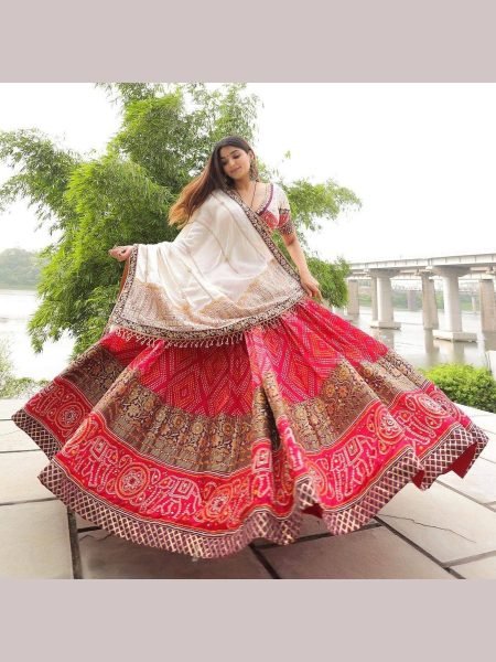 Navratri Special Heavy Muslin Lehenga Choli  Navratri Lehnega Choli