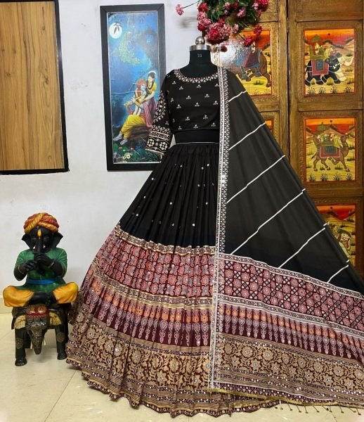 Navratri Special Muslin Cotton Printed Lehenga Choli Navratri Lehnega Choli