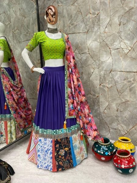 Navratri Special Pure Rayon Lehenga Choli  Navratri Lehnega Choli