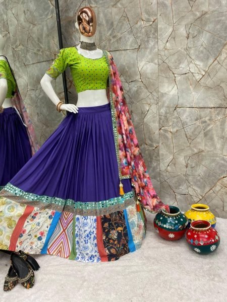Navratri Special Pure Rayon Lehenga Choli  Navratri Lehnega Choli