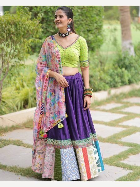 Navratri Special Pure Rayon Lehenga Choli  Navratri Lehnega Choli