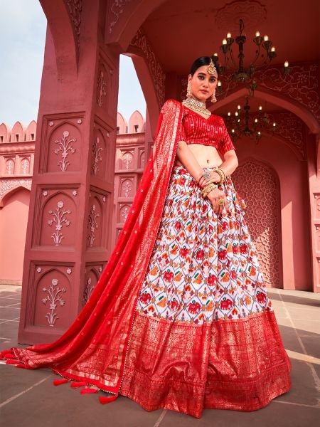  Navratri Special Traditional Looks For Foil Printed Dola Silk Lehenga Choli Set Navratri Lehnega Choli
