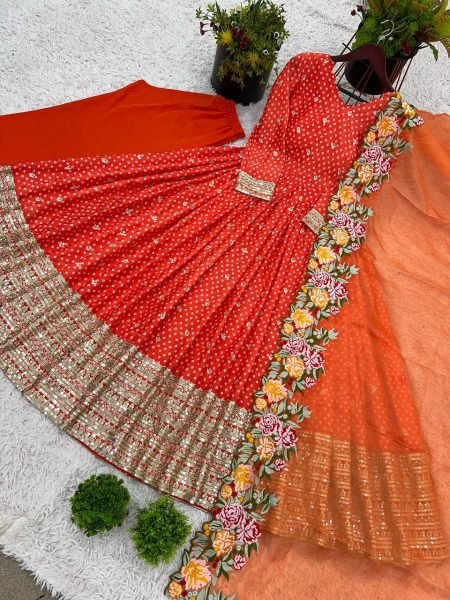 New Arrival Anarkali Style Heavy Work Gown Front   Back Sequin Detailing  Best Price from Clothing Wholesaler Anarkali Kurtis 