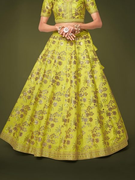 New Arrival Party Wear Lehenga Choli Slub Silk with Dori Sequins Zari Embroidery Perfect for Weddings Festivals Designer Lehenga Choli