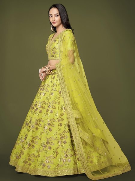 New Arrival Party Wear Lehenga Choli Slub Silk with Dori Sequins Zari Embroidery Perfect for Weddings Festivals Designer Lehenga Choli