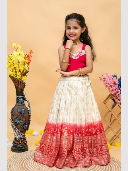 New Arrival Georgette Sequence Embroidery Work Kids Lehenga Choli With Jacket  Girls Wear