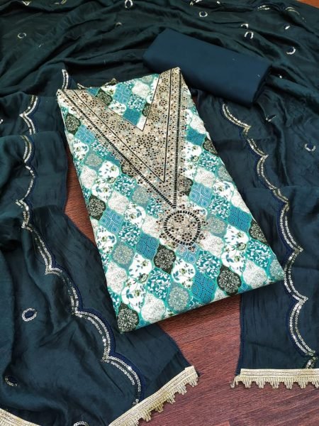 New Arrival Of Digital Print Cotton Dress Material For Women Cotton Dress Material