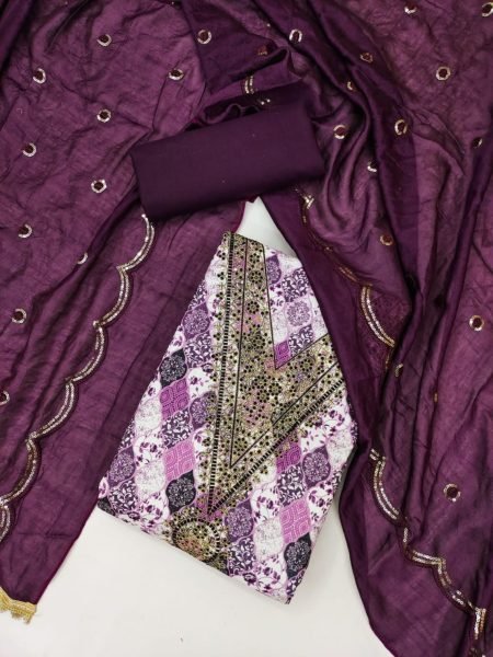 New Arrival Of Digital Print Cotton Dress Material For Women Cotton Dress Material
