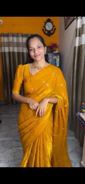 New Arrival South Indian Dual Shade Saree Collection with Multi Sequence Embroidery South Indian Saree 