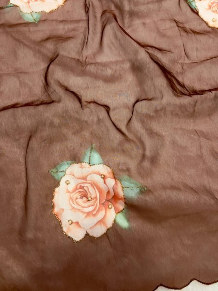 New Arrival Women Embroidered Art Silk Saree Organza Sarees Wholesale