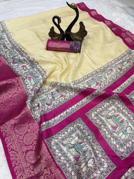 New Arrivals  Lightweight Mangalagiri Dola Sarees with Weaving checks  zari borders  and rich Kalamkari pallu South Indian Saree 