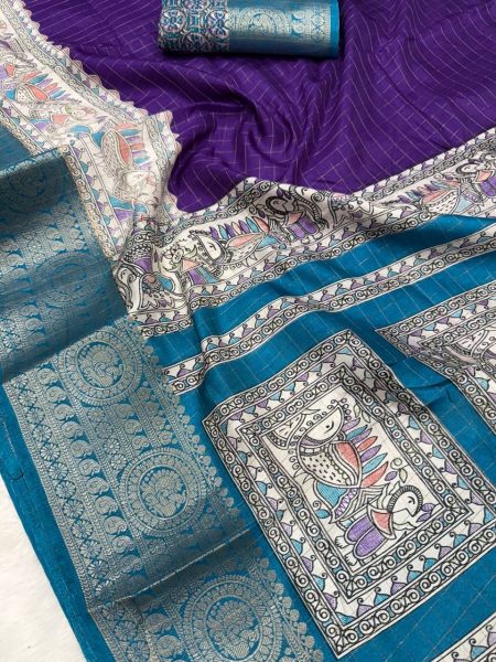 New Arrivals  Lightweight Mangalagiri Dola Sarees with Weaving checks  zari borders  and rich Kalamkari pallu South Indian Saree 