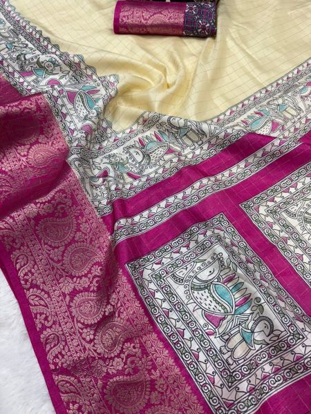 New Arrivals  Lightweight Mangalagiri Dola Sarees with Weaving checks  zari borders  and rich Kalamkari pallu South Indian Saree 