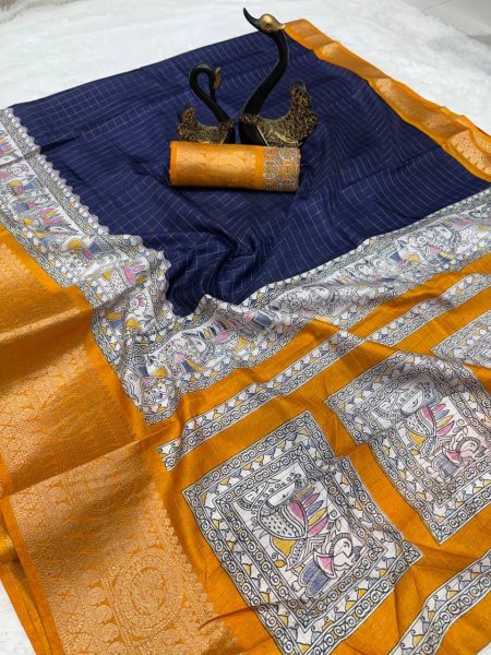 New Arrivals  Lightweight Mangalagiri Dola Sarees with Weaving checks  zari borders  and rich Kalamkari pallu South Indian Saree 