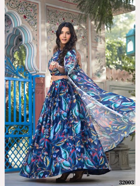 New Arrivals Multicolor Slim Georgette Silk Ready Made Jacket Style Lehenga Choli   Designer Lehenga Choli