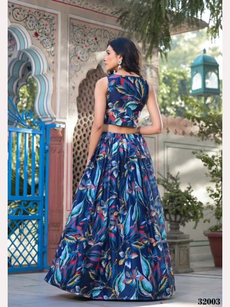 New Arrivals Multicolor Slim Georgette Silk Ready Made Jacket Style Lehenga Choli   Designer Lehenga Choli