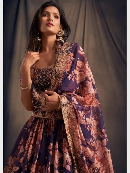 New Arrivals Organza Lehenga Choli With Sequence Work  Designer Lehenga Choli