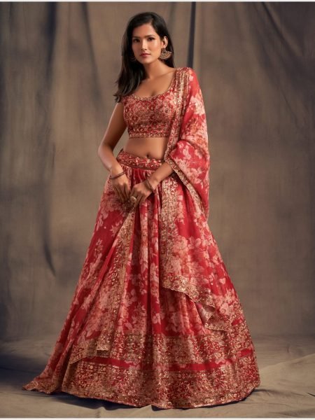 New Arrivals Organza Lehenga Choli With Sequence Work  Designer Lehenga Choli