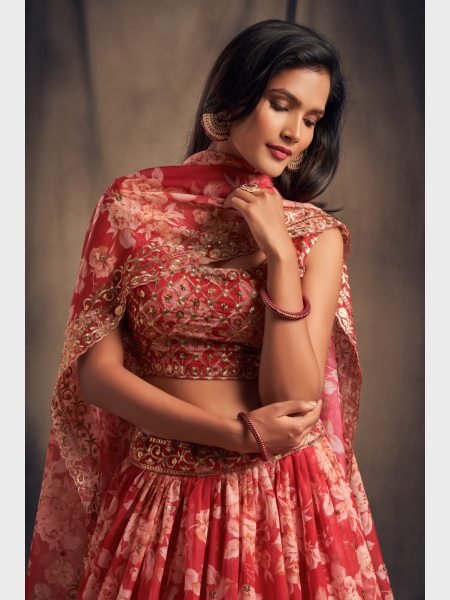 New Arrivals Organza Lehenga Choli With Sequence Work  Designer Lehenga Choli