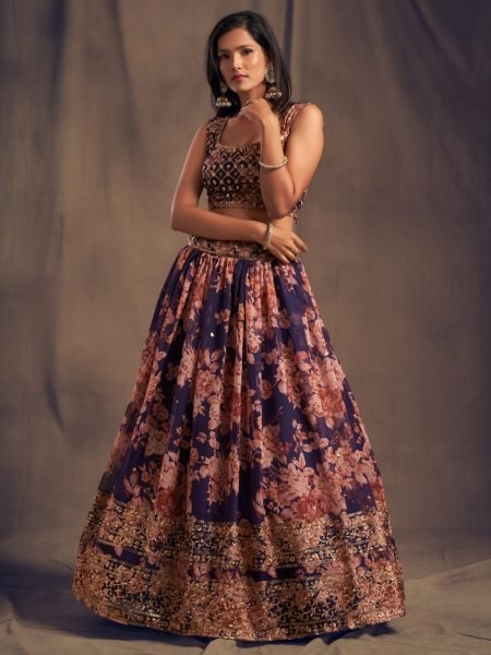 New Arrivals Organza Lehenga Choli With Sequence Work  Designer Lehenga Choli