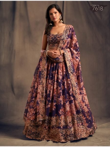 New Arrivals Organza Lehenga Choli With Sequence Work  Designer Lehenga Choli