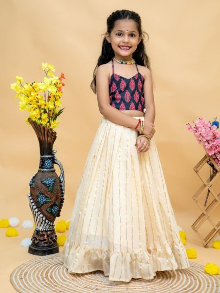 New Arrivals Soft Cotton Kids Lehenga Choli  Girls Wear