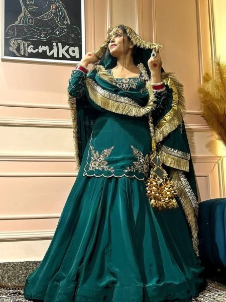 New Bridal Collection 2025 Natural Crepe Silk Embroidery Work Ready To Wear 