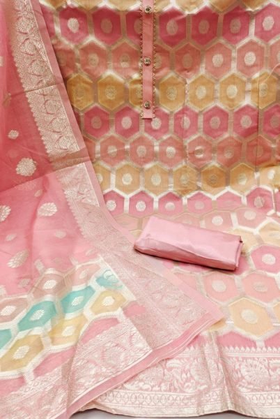 New Chanderi Dress Material Collection  Color Set Matching Dress Material Wholesale