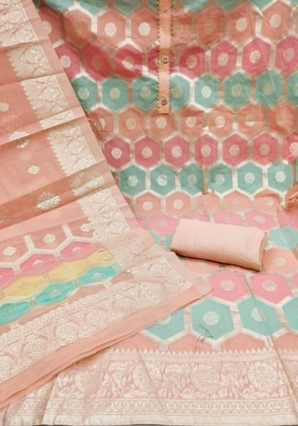 New Chanderi Dress Material Collection  Color Set Matching Dress Material Wholesale