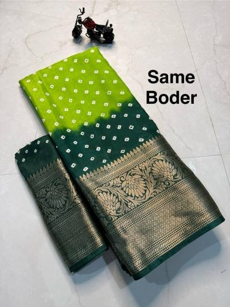 New Collection Bandhej Saree – Pure Dola Silk with Original Jacquard Pattu Borders Bandhej Sarees Wholesale