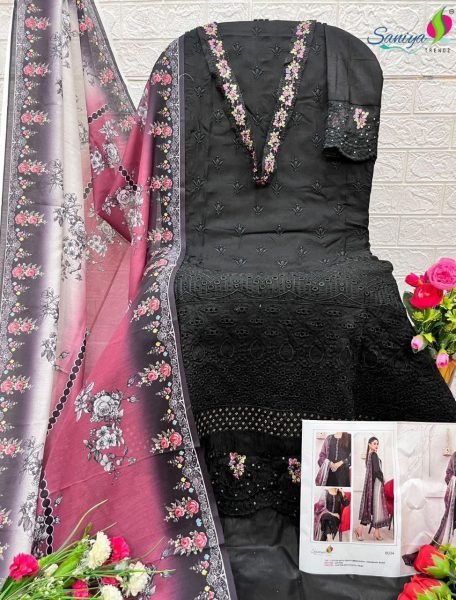 New Collection Designer Embroidery Work Cotton Pakistani Style Suits  Pakistani Suits Wholesale