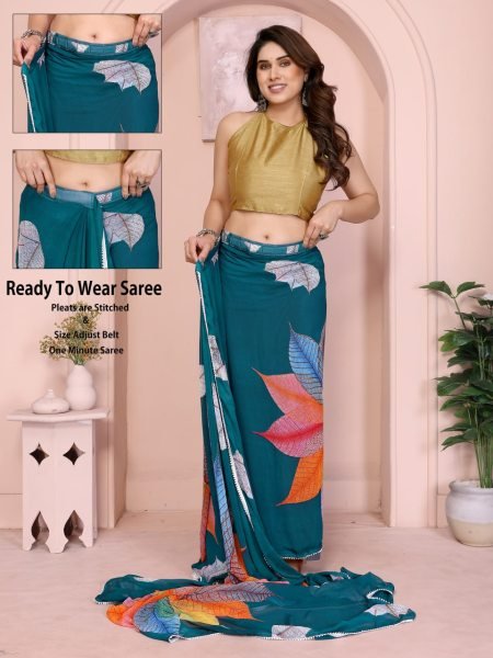 New Collection Designer Printed Saree with Banglori Silk Blouse Wedding & Casual Wear at Manufacturer Rate Georgette Sarees Wholesale