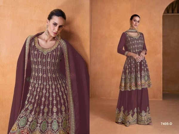 New Collection Embroidery Work Georgette Plazzo Suits  Designer Plazzo Salwar Suits Wholesale