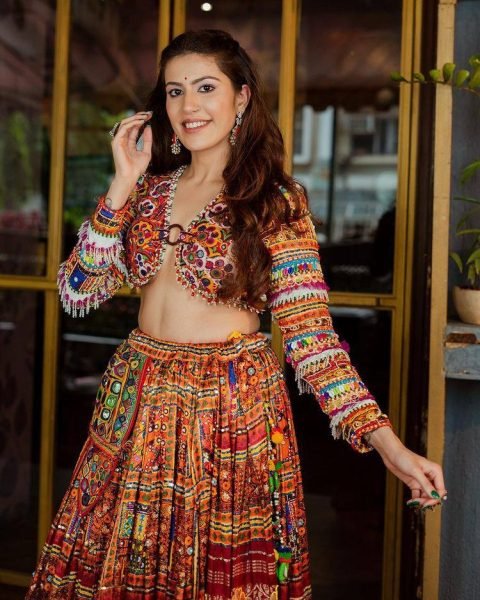New Collection Mirror Work Navratri Lehenga Choli Navratri Lehnega Choli