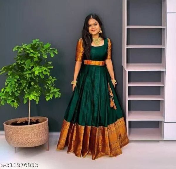 New Collection of South Indian Narayanpat Gowan Plus Size Kurti / Gown