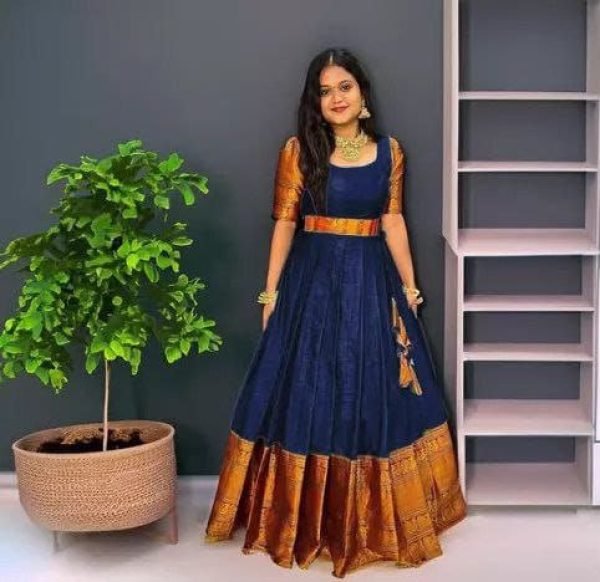 New Collection of South Indian Narayanpat Gowan Plus Size Kurti / Gown