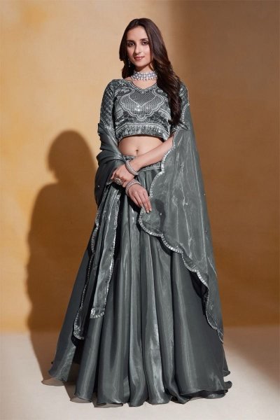 New Collection Organza Embroidery Work Lehenga Choli  Designer Lehenga Choli